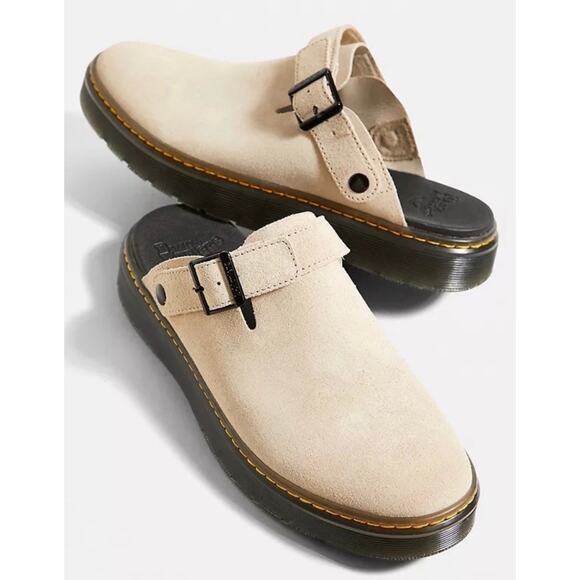 Dr. Martens Carlson Suede Clog Mules Light Beige Size 11 main image 6